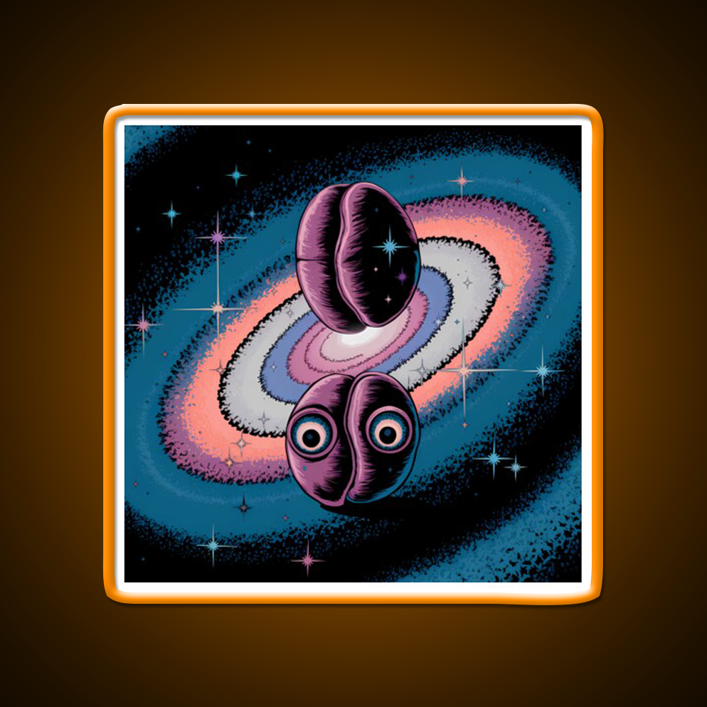 Psychedelic Coffee Explosion Of Flavor Led Neon Sign Espresso Bar Art Rgb Color