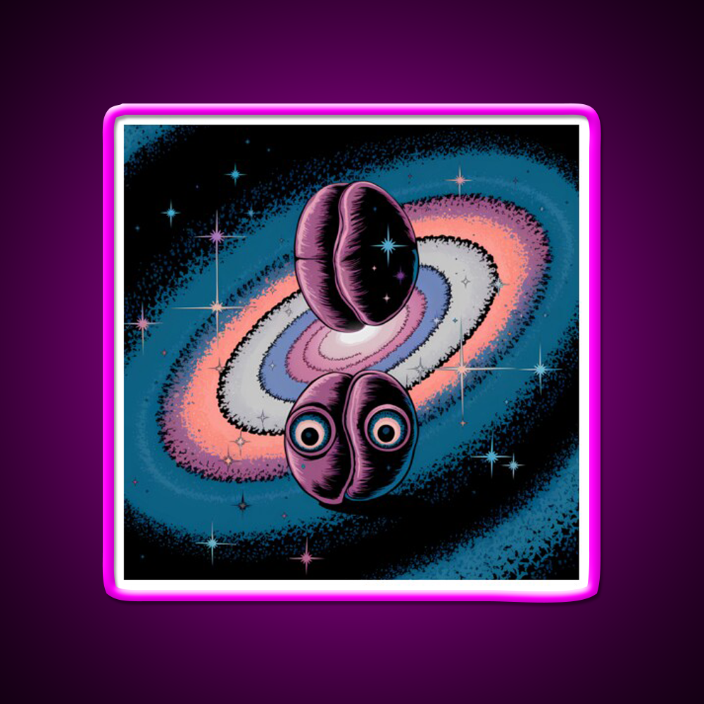 Psychedelic Coffee Explosion Of Flavor Led Neon Sign Espresso Bar Art Rgb Color