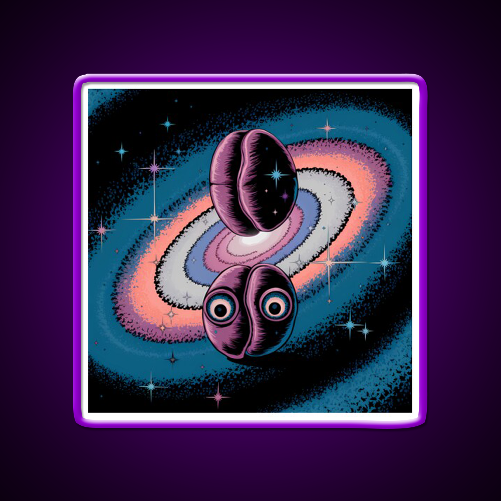 Psychedelic Coffee Explosion Of Flavor Led Neon Sign Espresso Bar Art Rgb Color