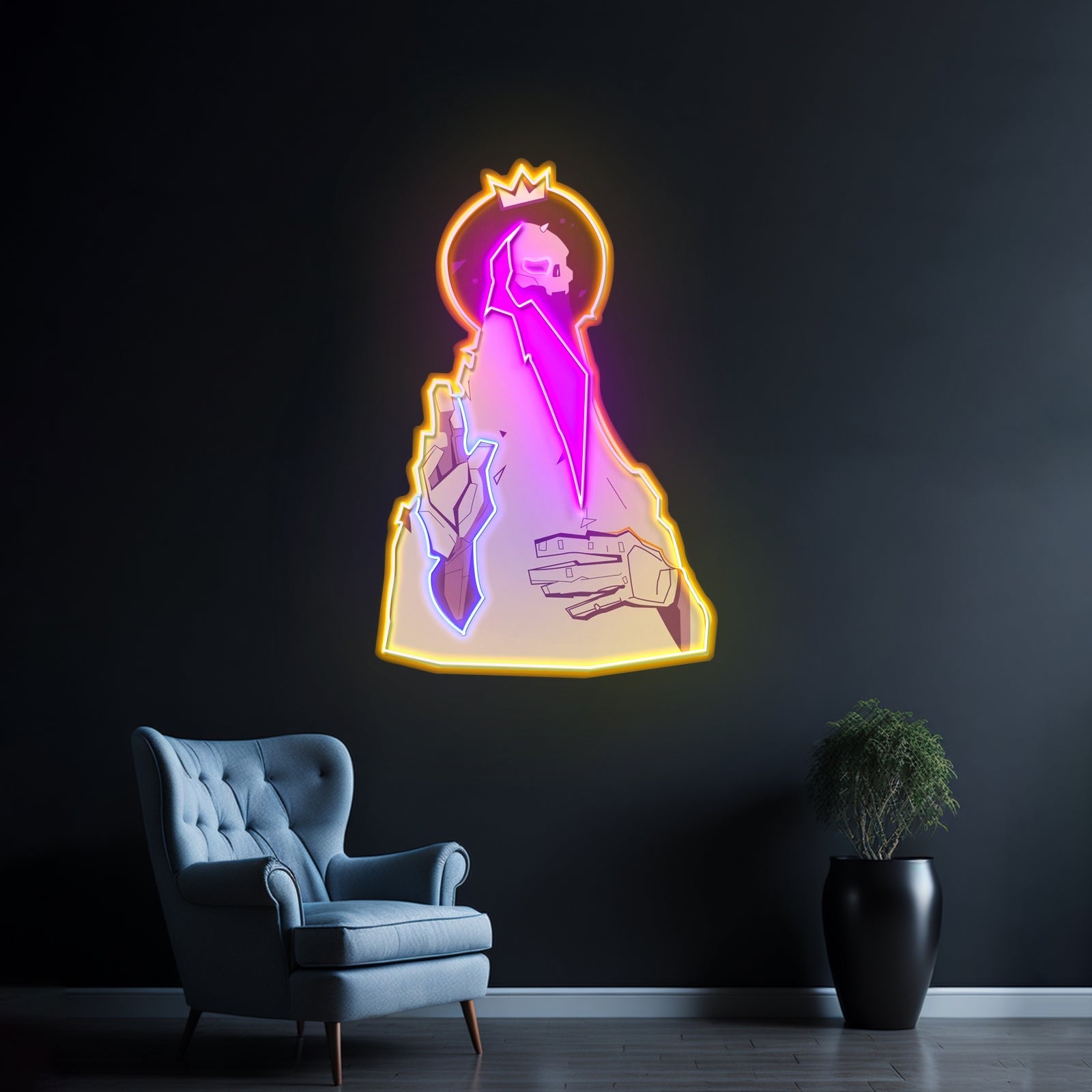 Psychedelic Head Skull Led Neon Sign Light Custom Led Signs - Shineneon