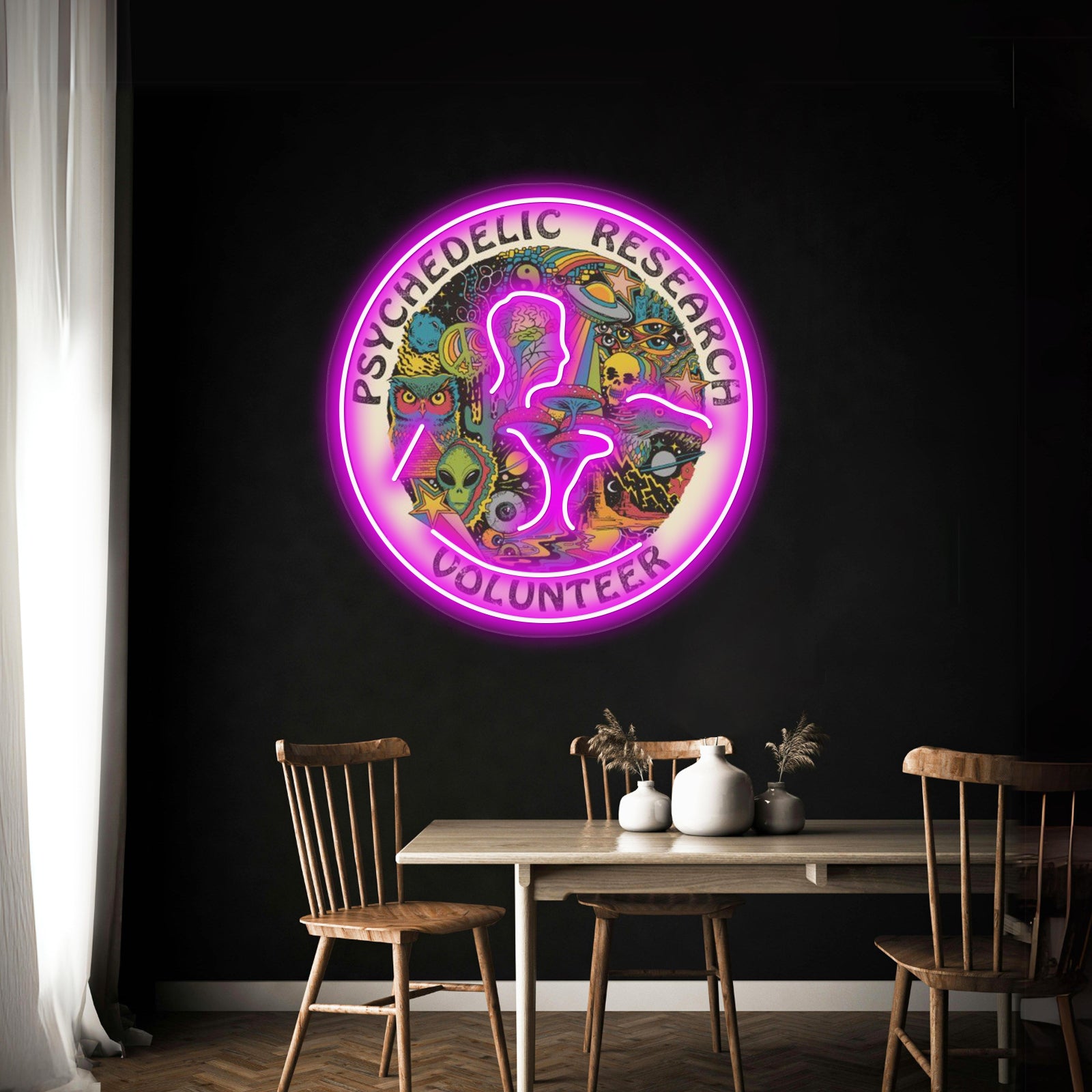 Psychedelic Research Volunteer Wall Artwork Neon Signs | Shineneon