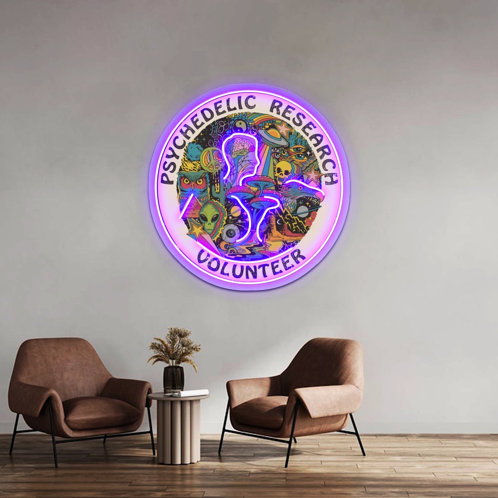 Psychedelic Research Volunteer Wall Artwork Neon Signs | Shineneon