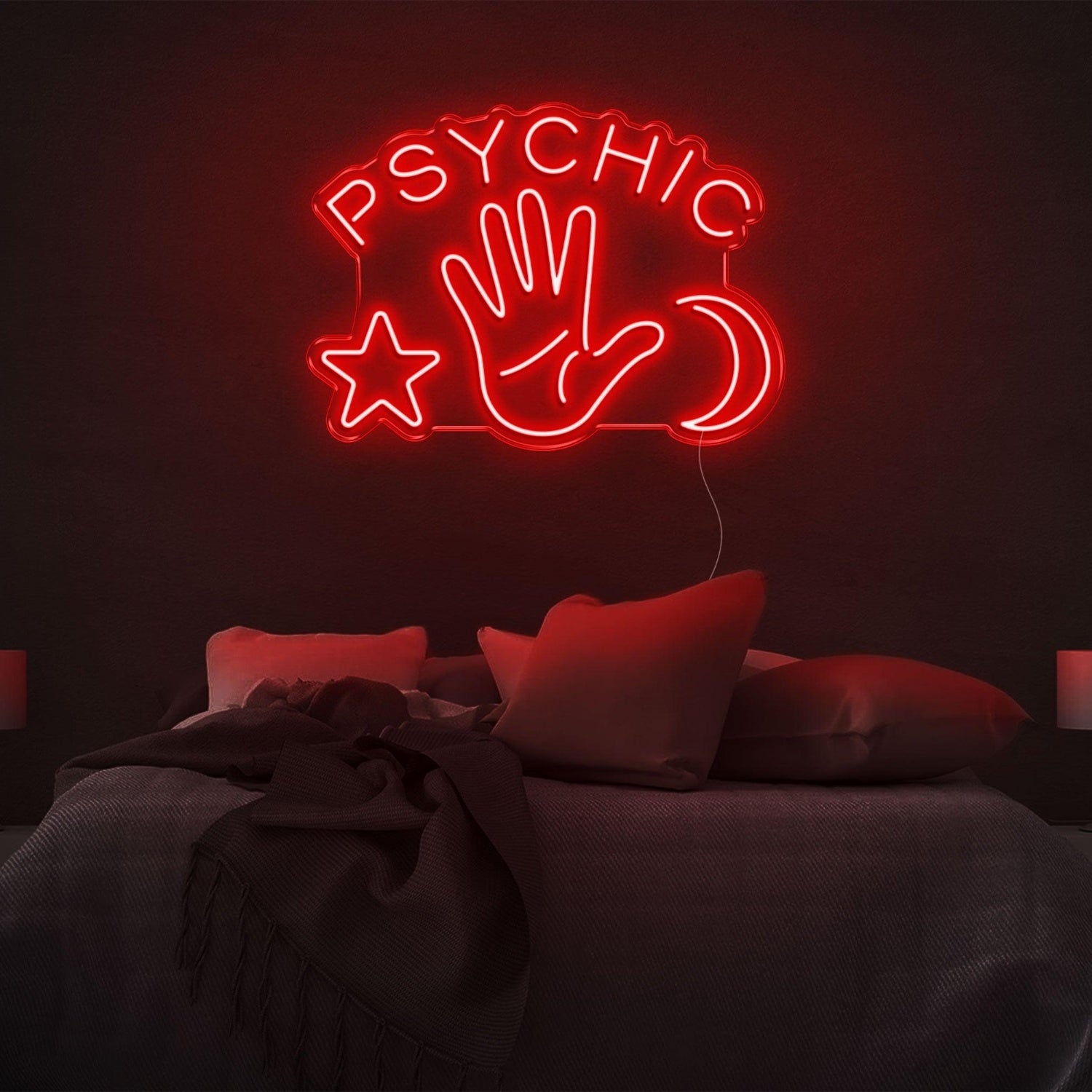 Psychic Yellow Mystic Symbols Led Neon Sign For Bedroom Decor | Shineneon