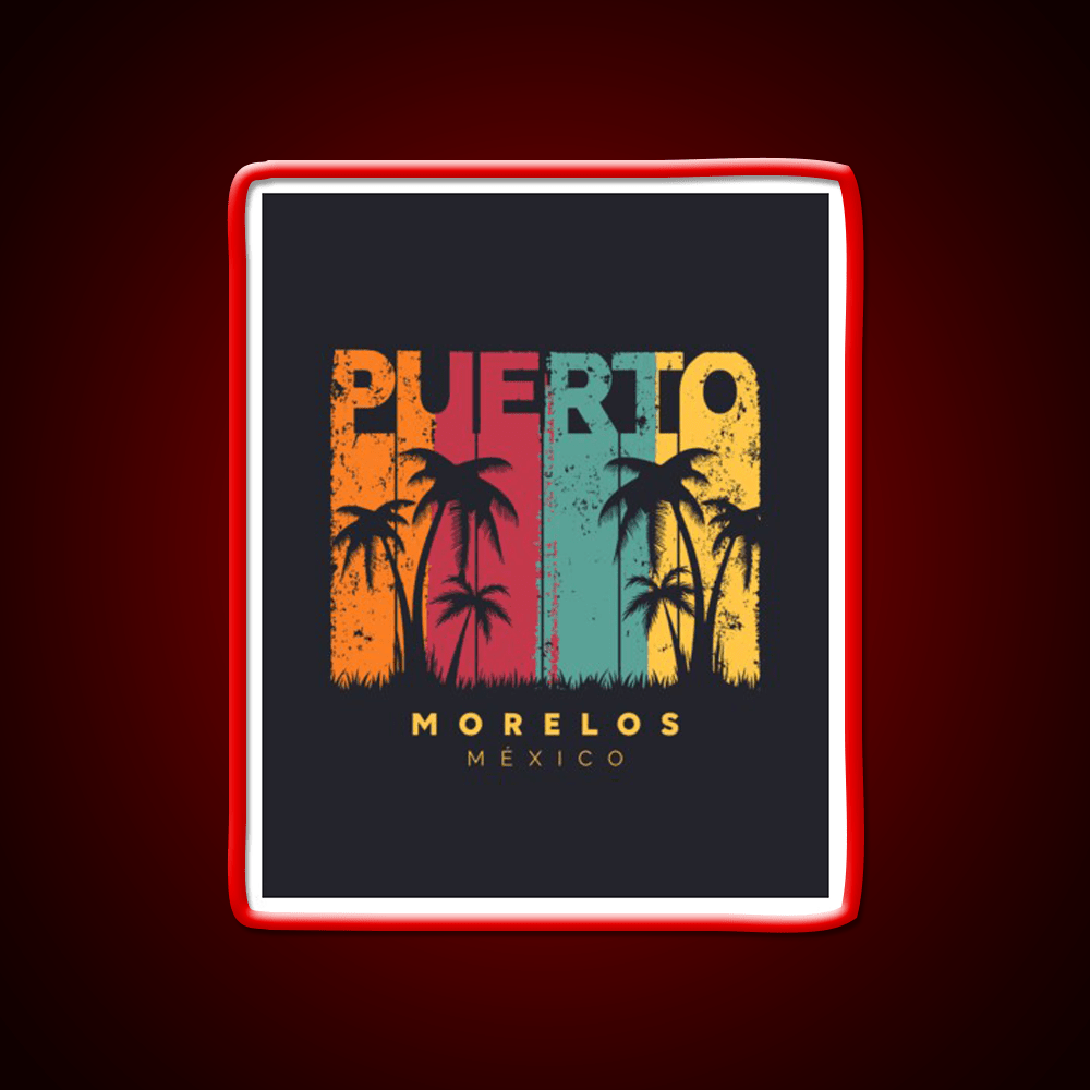 Puerto Morelos Party Drink Tequila Led Neon Sign Rgb Color - Shineneon