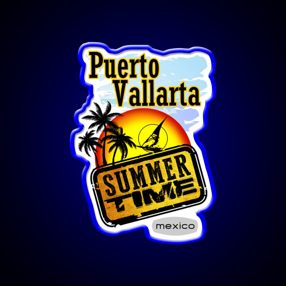 Puerto Vallarta Mexico Party Drink Tequila Led Neon Sign Rgb Color - Shineneon