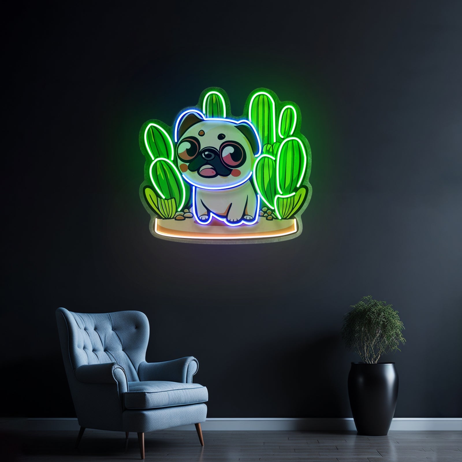 Pug Desert Led Neon Sign Light Custom Led Signs - Shineneon