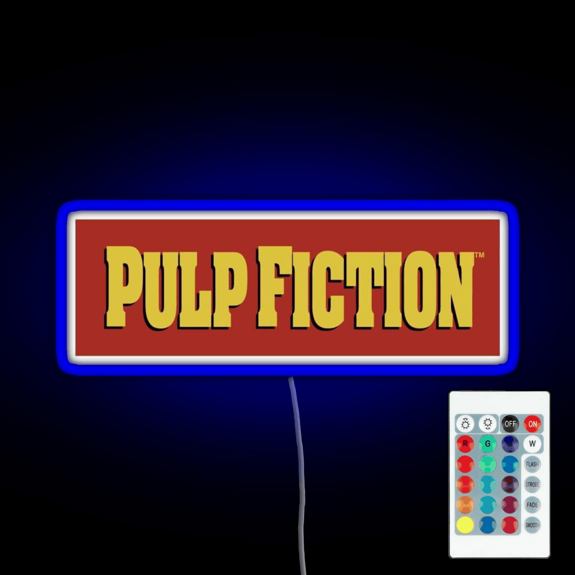 Pulp Fiction Logo Rgb Led Neon Sign Pop Wall Art