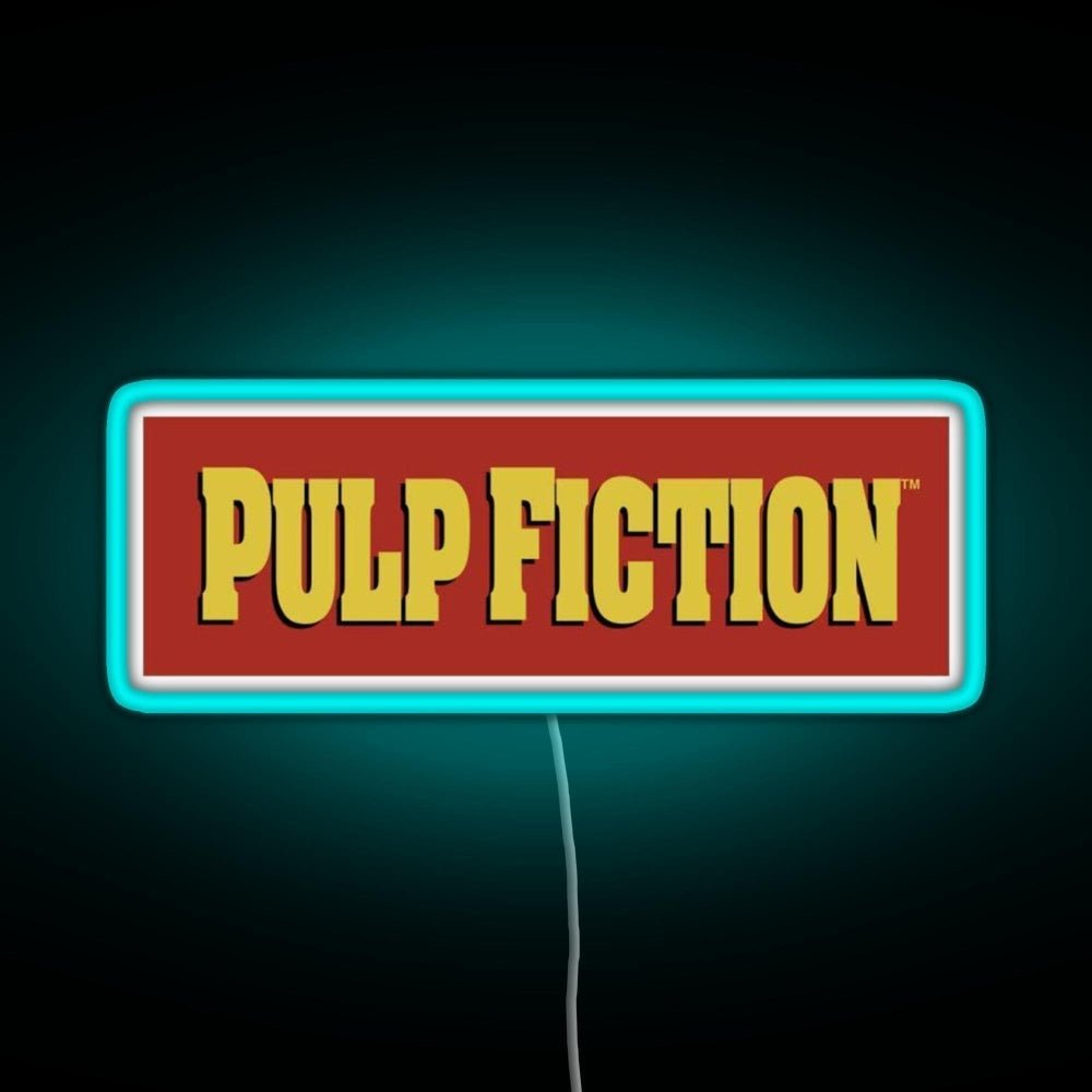 Pulp Fiction Logo Rgb Led Neon Sign Pop Wall Art - Shineneon
