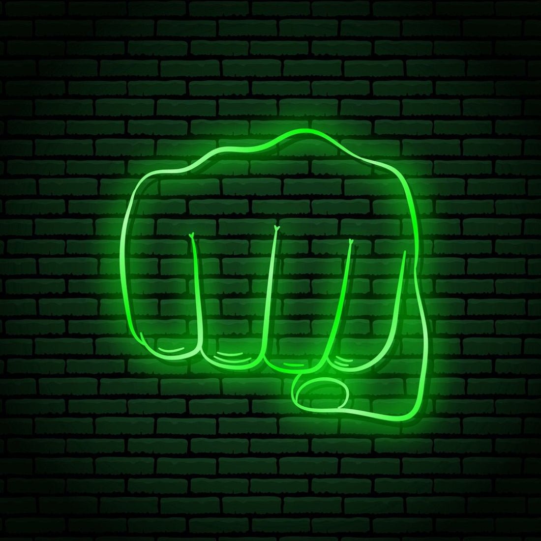 Pumping Fists Hand Gesture Led Sign Business Neon Sign - Shineneon