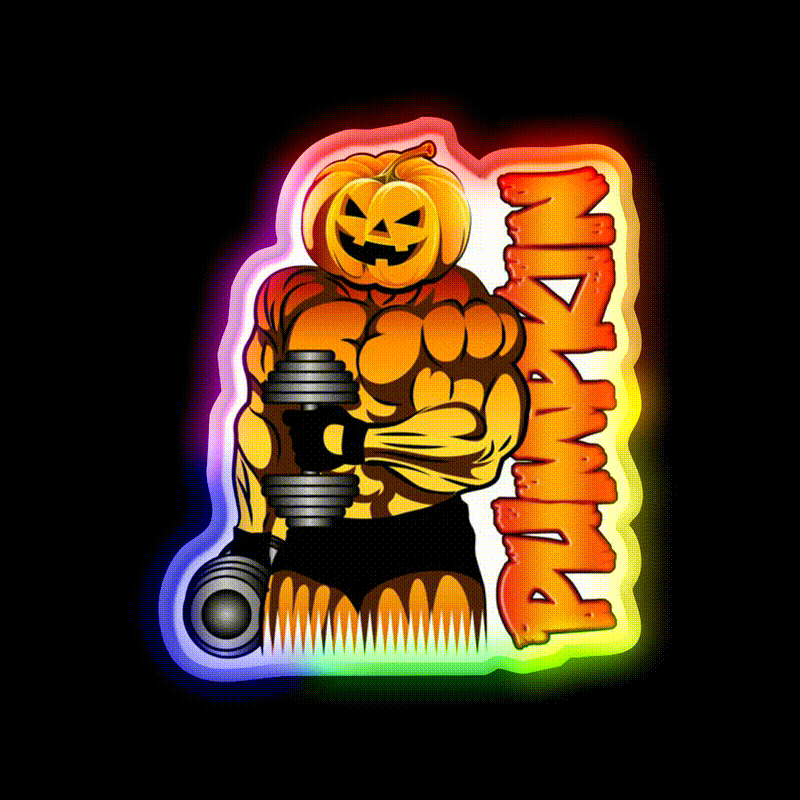 Pumpkin B Gym Fitness Led Neon Sign Rgb Color