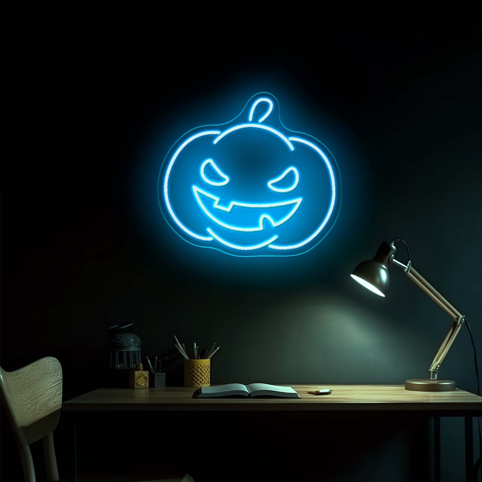Pumpkin Neon Sign Happy Halloween Neon Sign