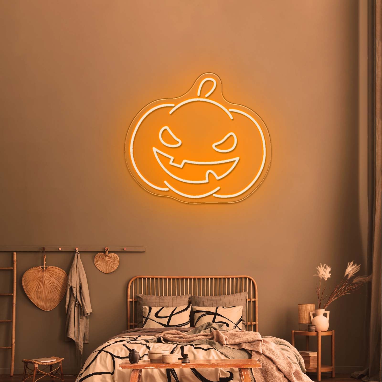 Pumpkin Neon Sign Happy Halloween Neon Sign
