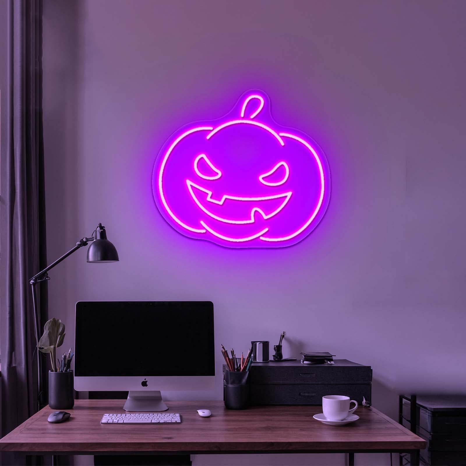 Pumpkin Neon Sign Happy Halloween Neon Sign