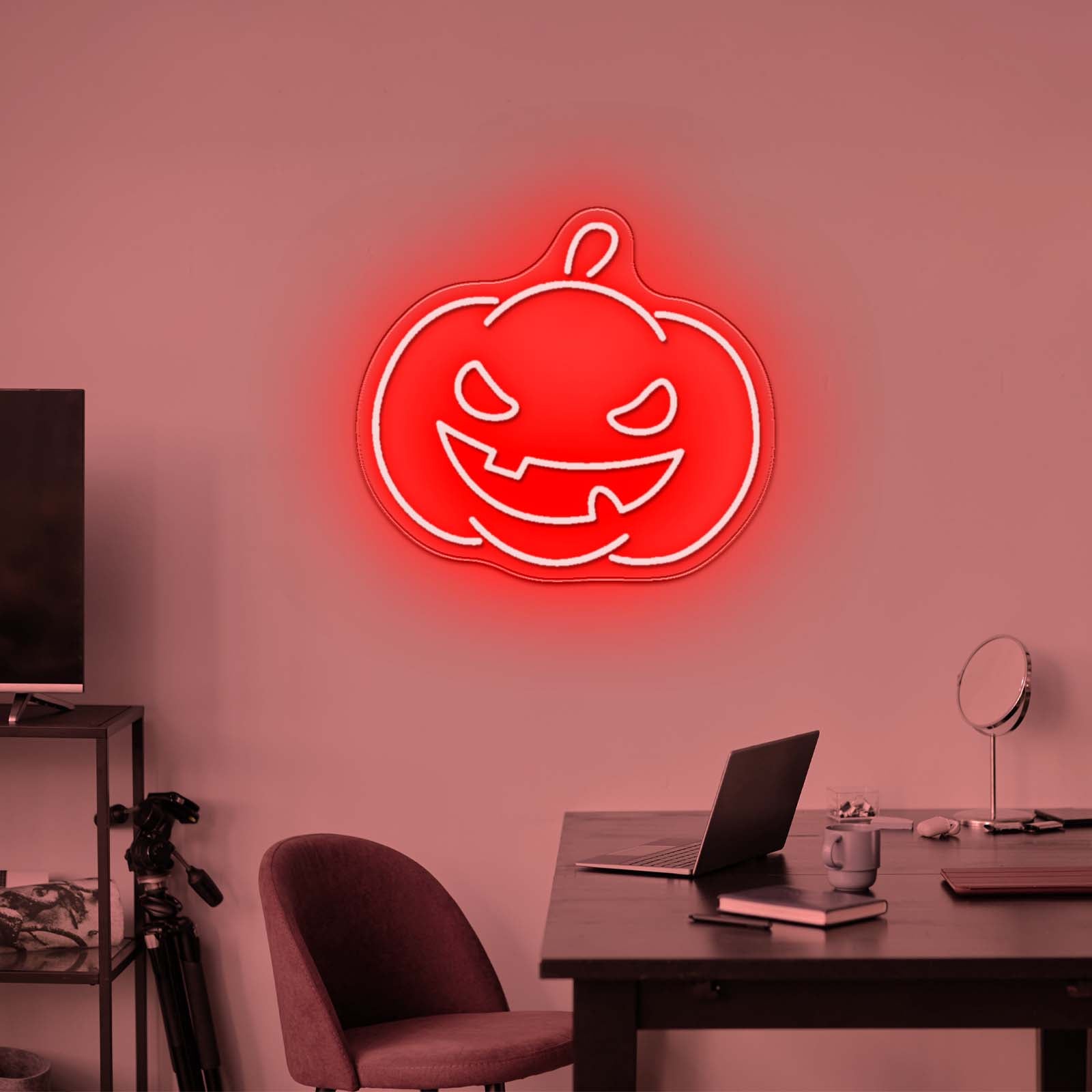 Pumpkin Neon Sign Happy Halloween Neon Sign