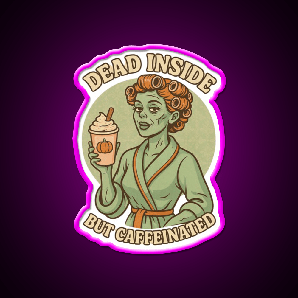 Pumpkin Spice Zombie Cafe Led Neon Sign Espresso Bar Art Rgb Color - Shineneon