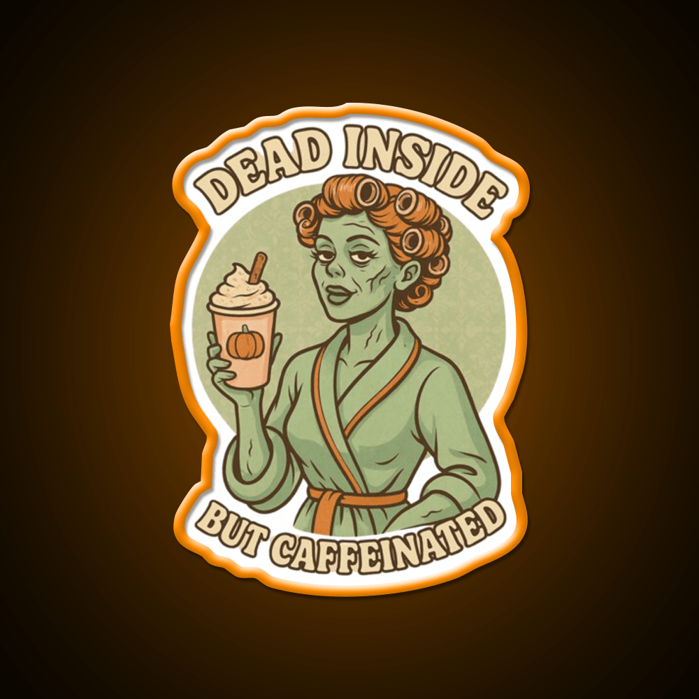 Pumpkin Spice Zombie Cafe Led Neon Sign Espresso Bar Art Rgb Color - Shineneon