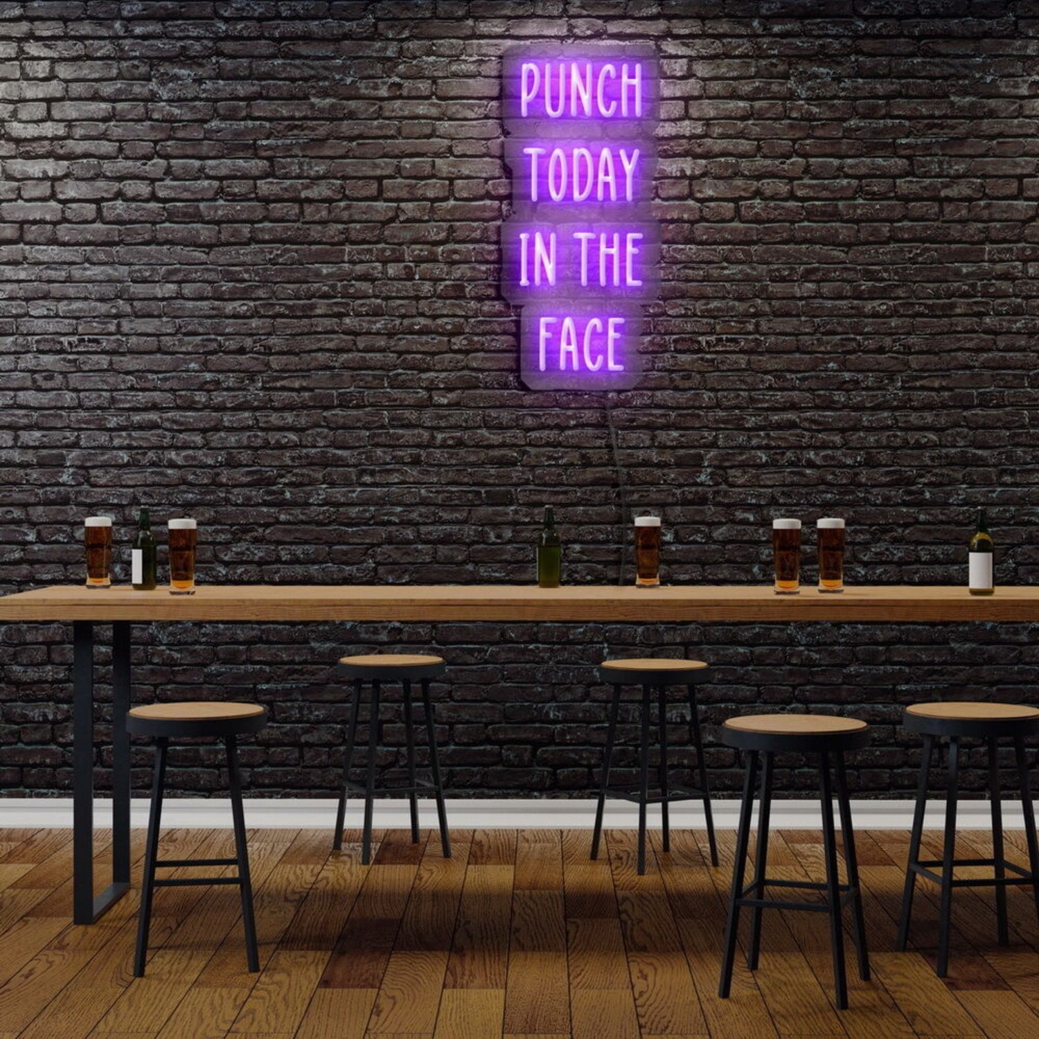 Punch Today In The Face Led Neon Sign | Shineneon