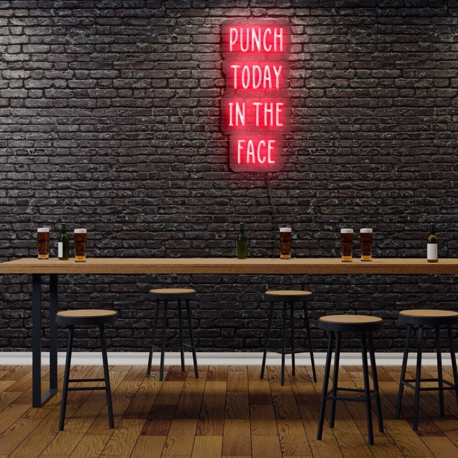 Punch Today In The Face Led Neon Sign | Shineneon