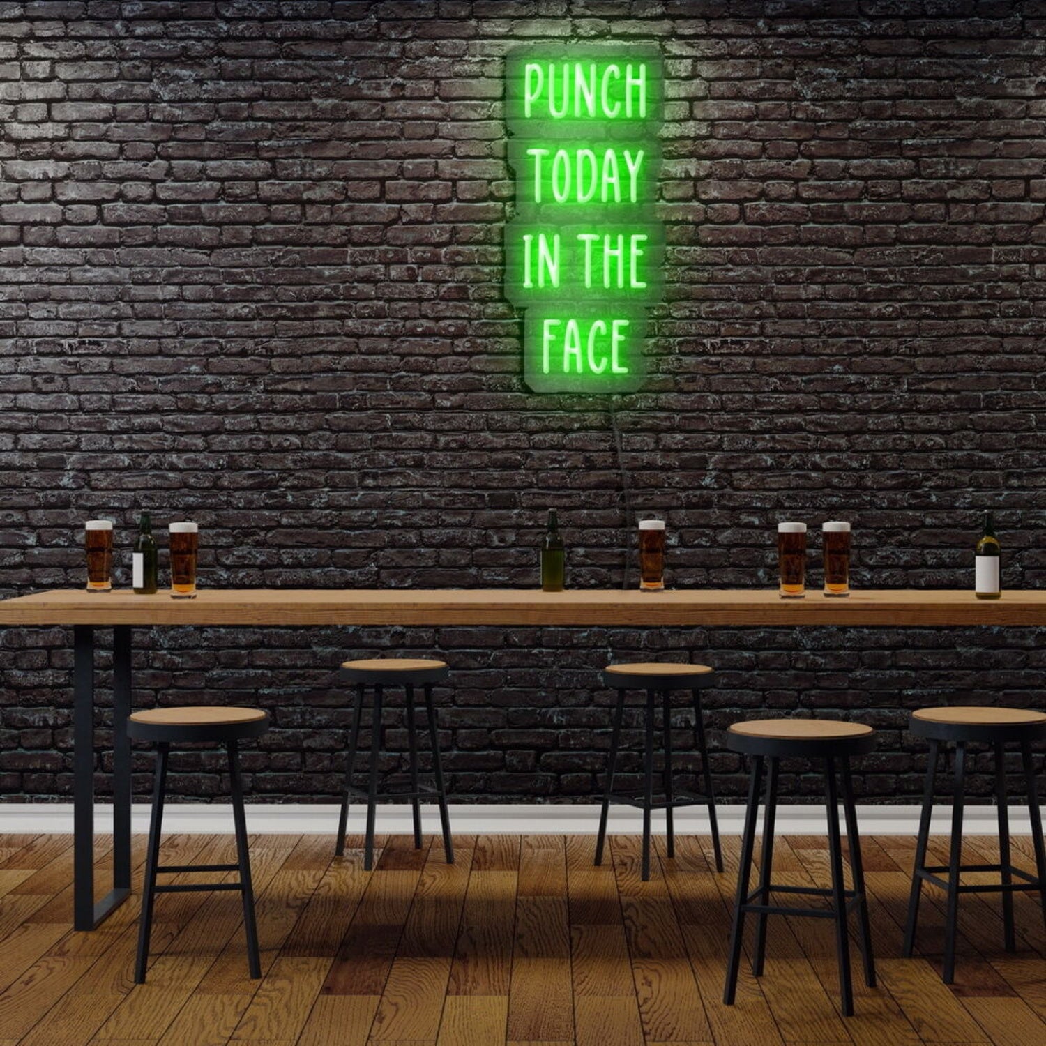 Punch Today In The Face Led Neon Sign | Shineneon