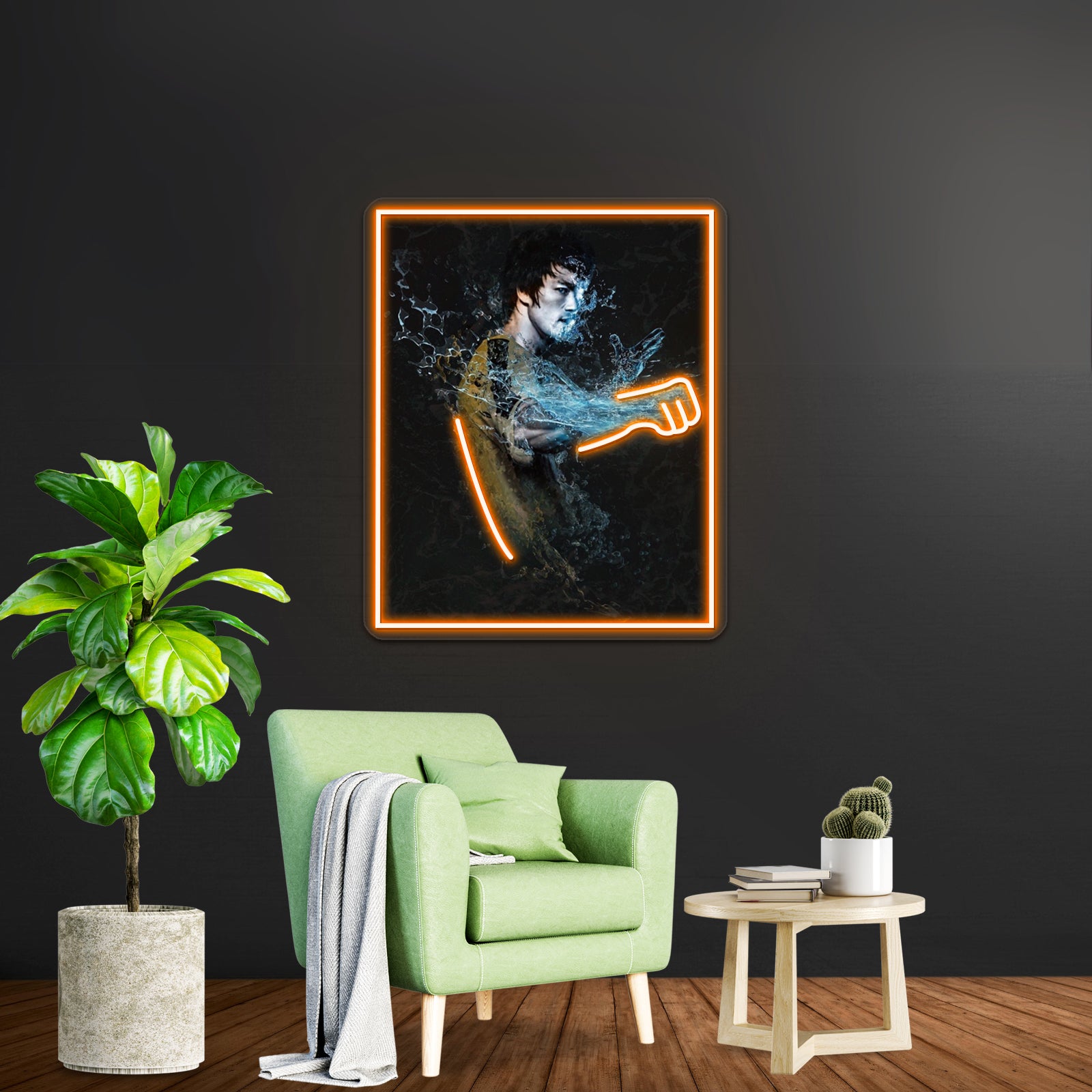 Punching Waters Artwork Led Signs For Room | Shineneon