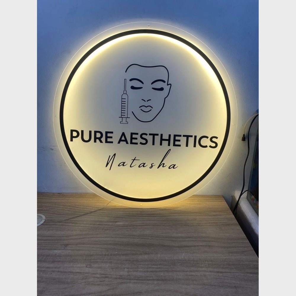 Pure Aesthetics Acrylic Business Logo Sign - Shineneon
