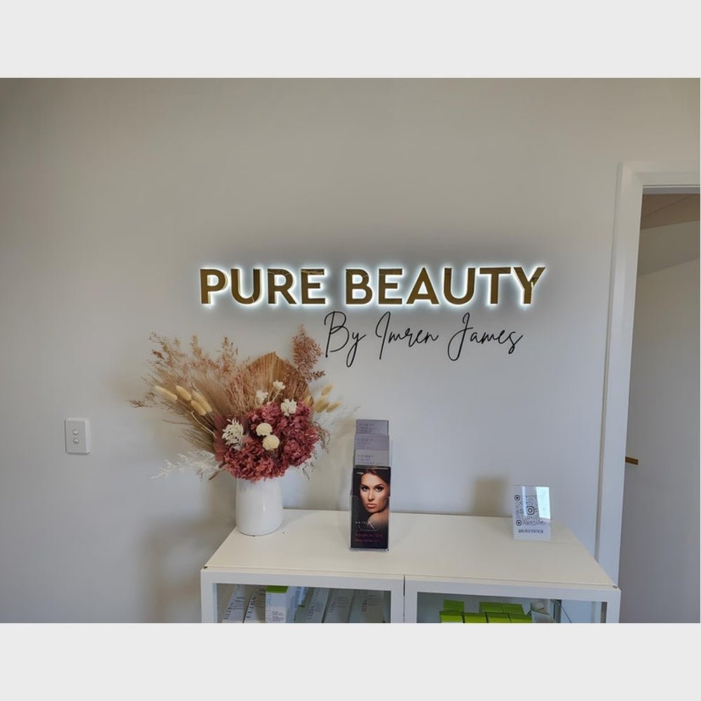 Pure Beauty 3D Backlit Channel Letters Led Light Sign - Shineneon