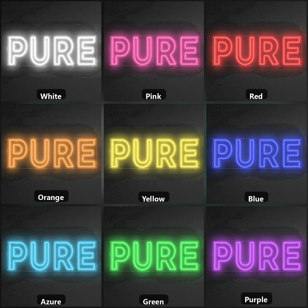 Pure LED Neon Sign Garage Man Cave Neon Sign color grid