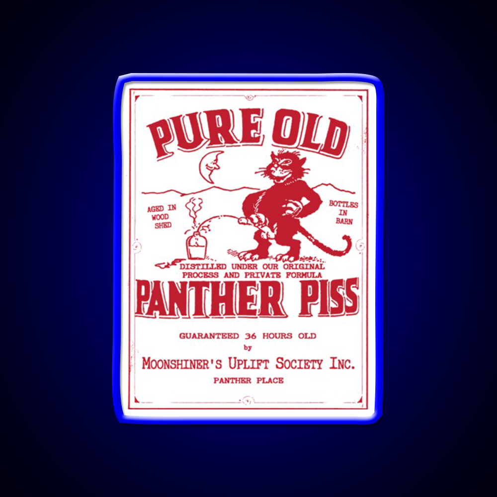 Pure Old Panther Piss Whiskey Drink Bar Led Neon Sign Rgb Color