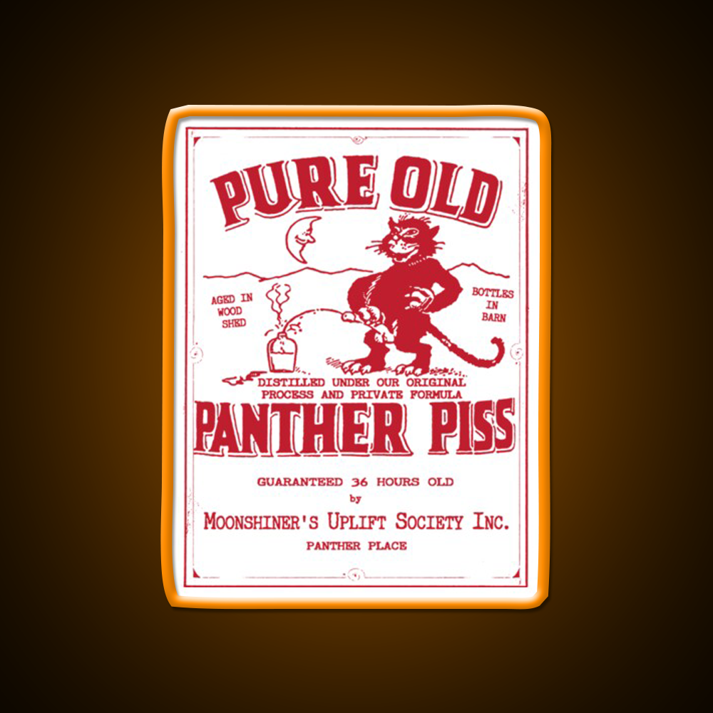 Pure Old Panther Piss Whiskey Drink Bar Led Neon Sign Rgb Color