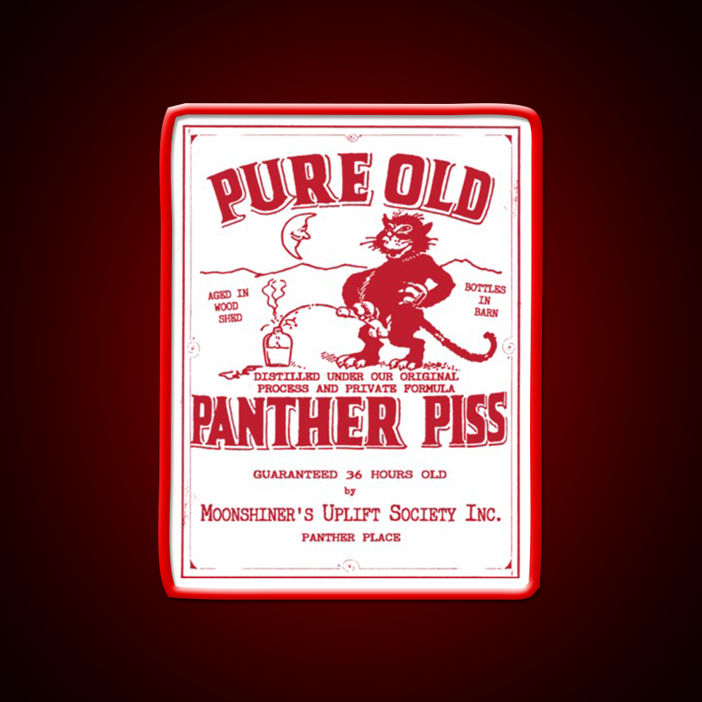 Pure Old Panther Piss Whiskey Drink Bar Led Neon Sign Rgb Color