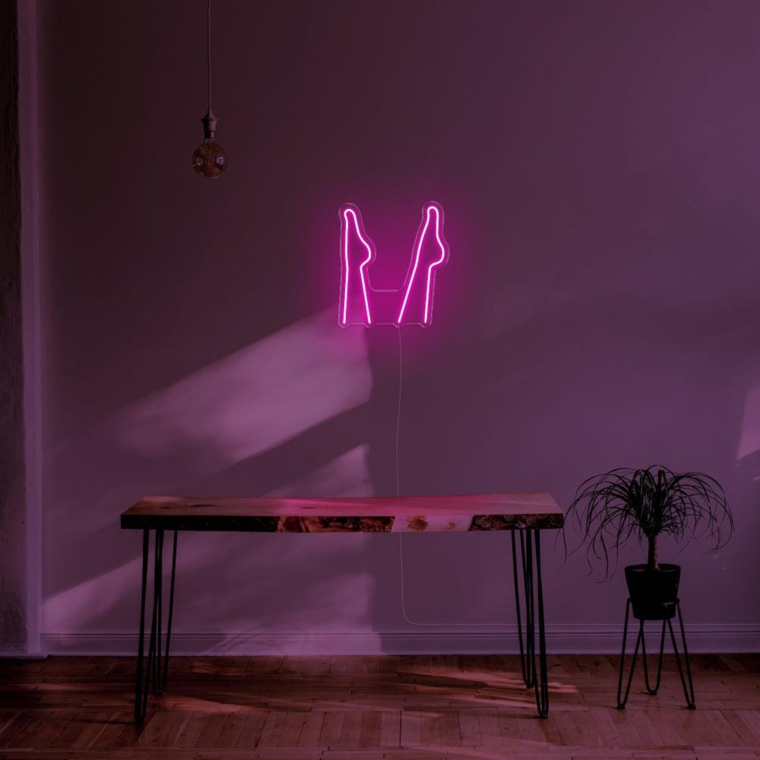 Purple Corset Silhouette Led Neon Sign For Modern Home Decor | Shineneon