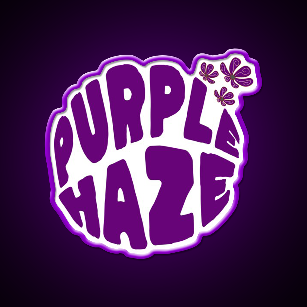 Purple Haze Purple Hemp Inspired Green Leaf Led Neon Sign Rgb Color - LED neon sign view 9