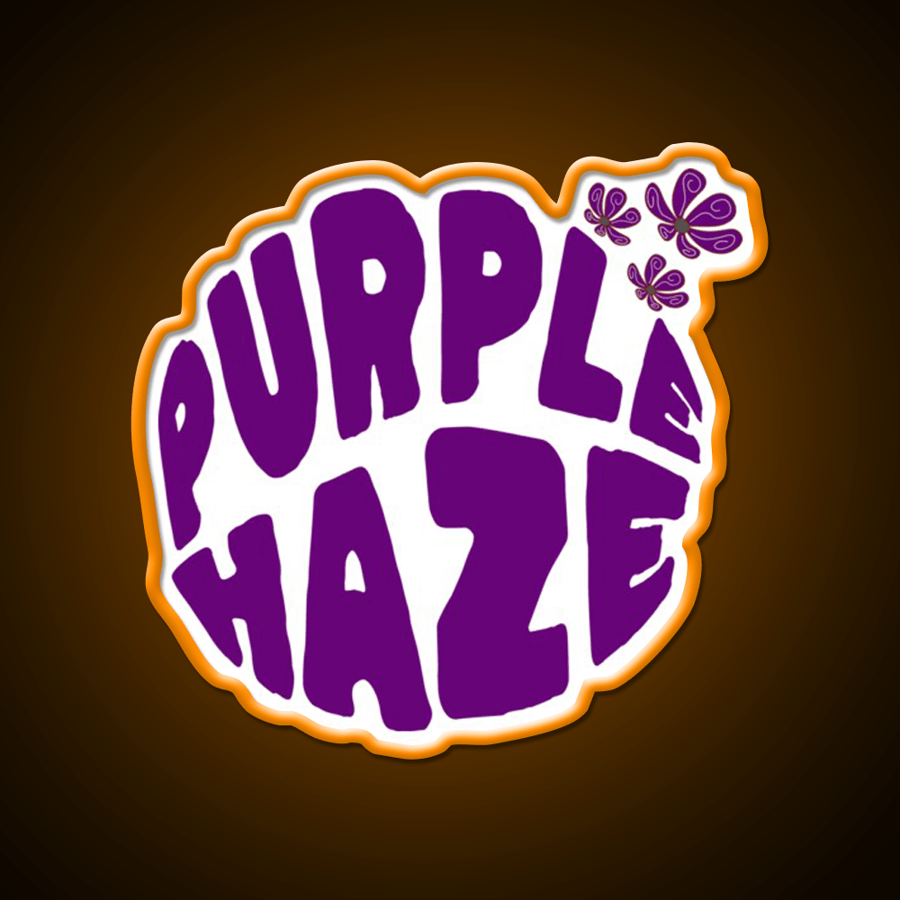 Purple Haze Purple Hemp Inspired Green Leaf Led Neon Sign Rgb Color - Shineneon