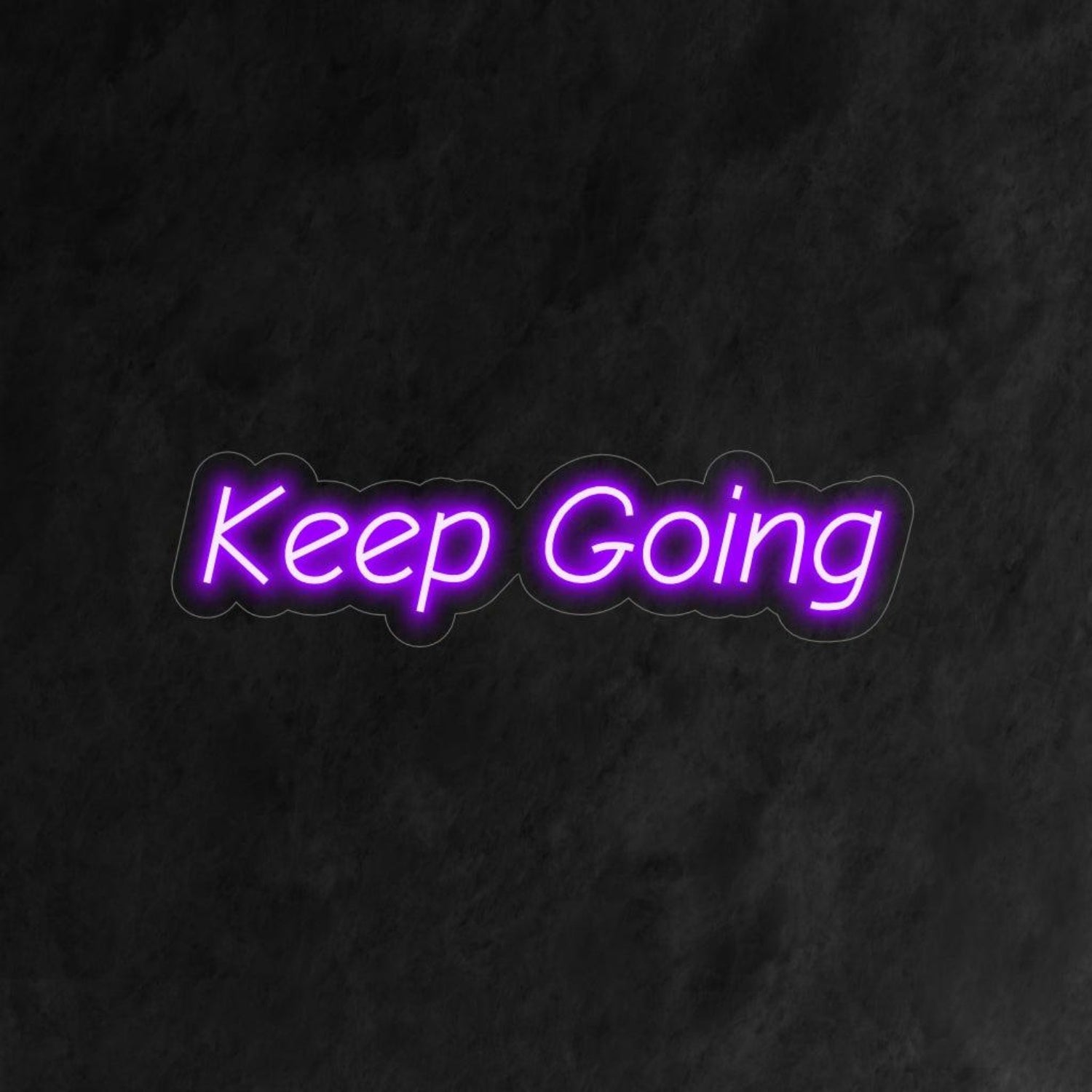 Purple Keep Going Led Neon Sign For Home Gym Studio Decor | Shineneon
