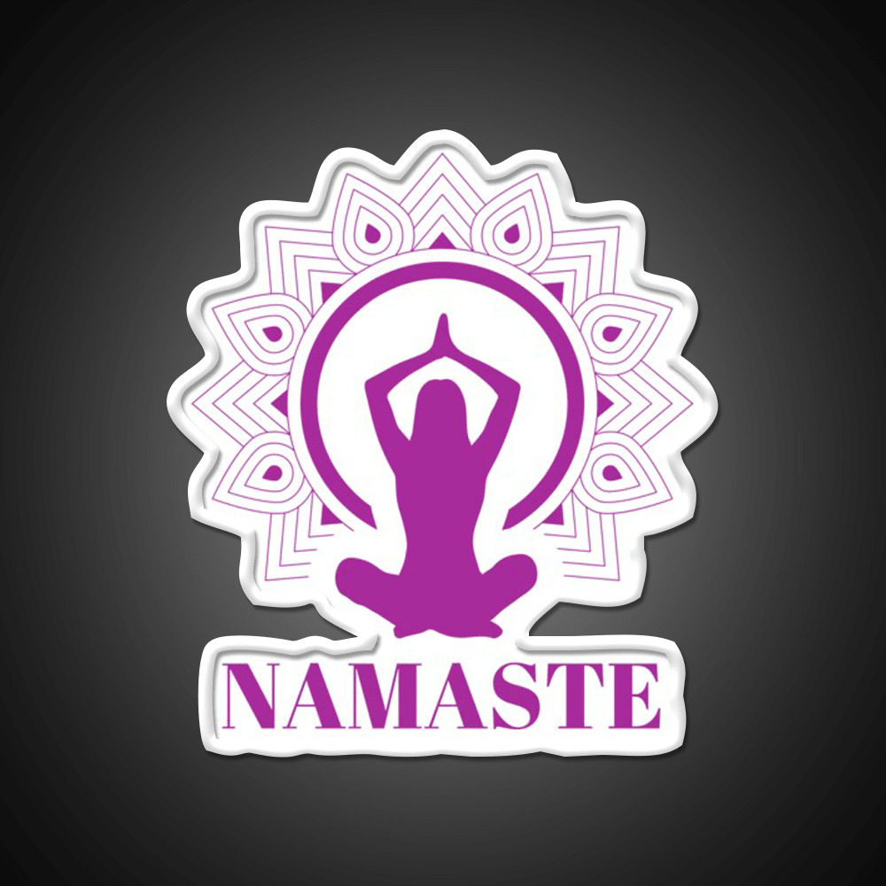 Purple Namaste Yoga Led Neon Sign For Wellness Space Rgb Color - Shineneon