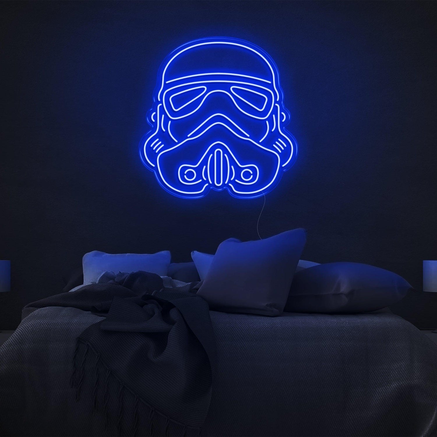 Purple Storm Trooper Helmet Led Neon Sign Sci-Fi Bedroom Decor | Shineneon