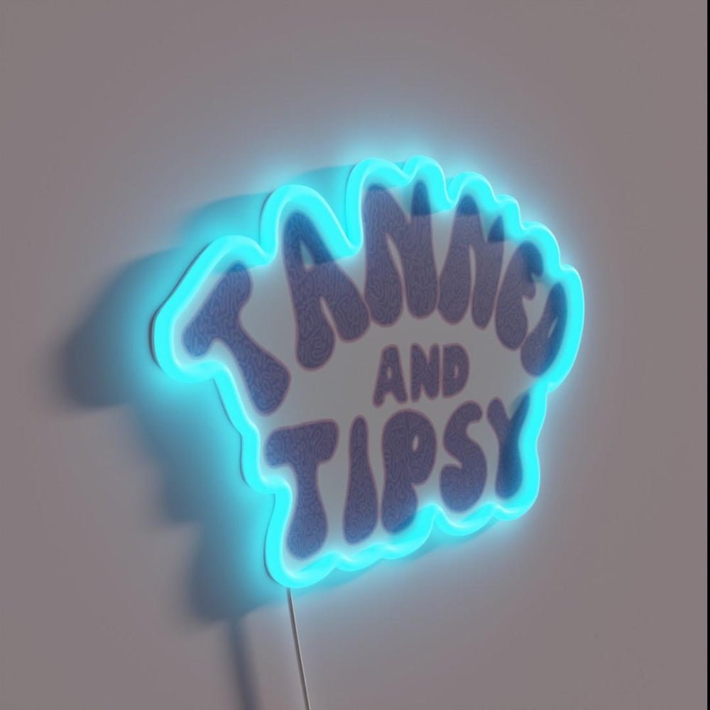 Purple Tanned And Tipsy Rgb Led Neon Sign - Shineneon