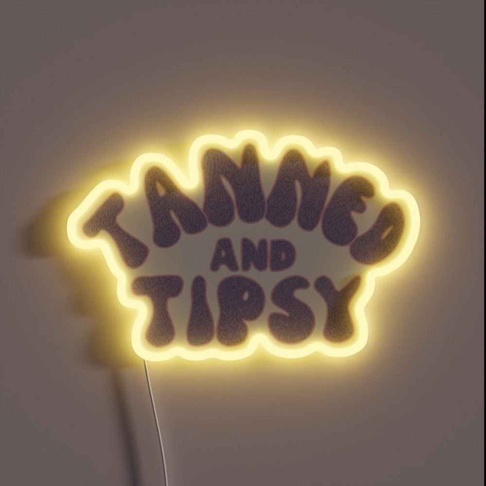 Purple Tanned And Tipsy Rgb Led Neon Sign - Shineneon