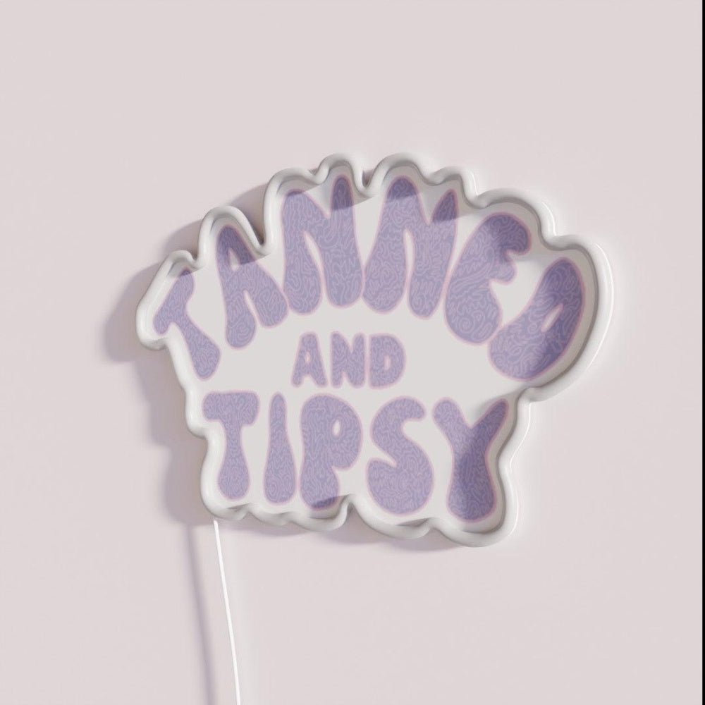 Purple Tanned And Tipsy Rgb Led Neon Sign - Shineneon