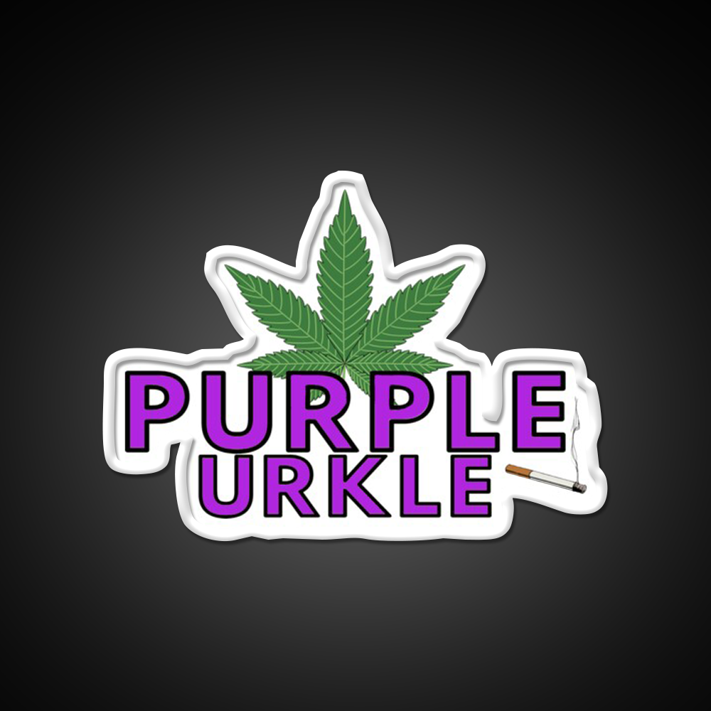 Purple Urkle Hemp Inspired Green Leaf Led Neon Sign 420 Neon Decor Rgb Color - LED neon sign view 11