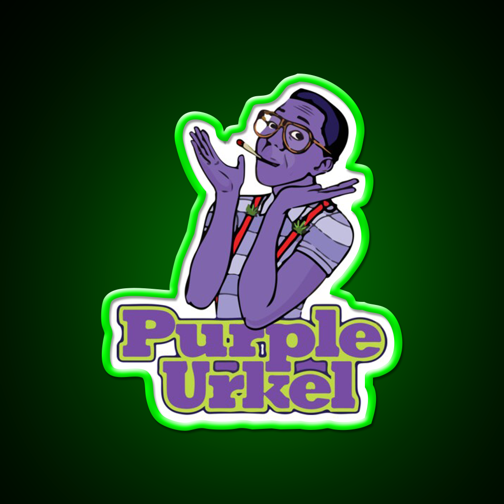 Purple Urkle Summer Hemp Inspired Green Leaf Led Neon Sign Rgb Color - LED neon sign view 8