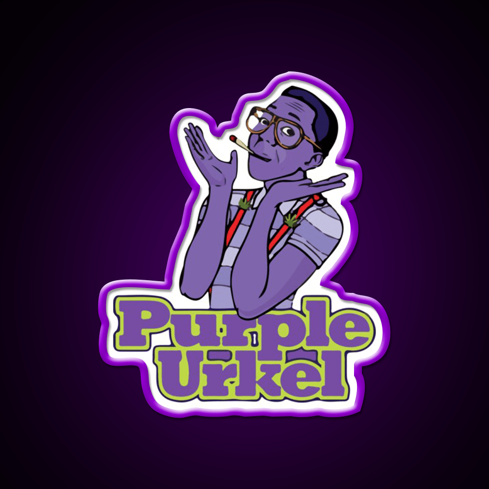 Purple Urkle Summer Hemp Inspired Green Leaf Led Neon Sign Rgb Color - Shineneon