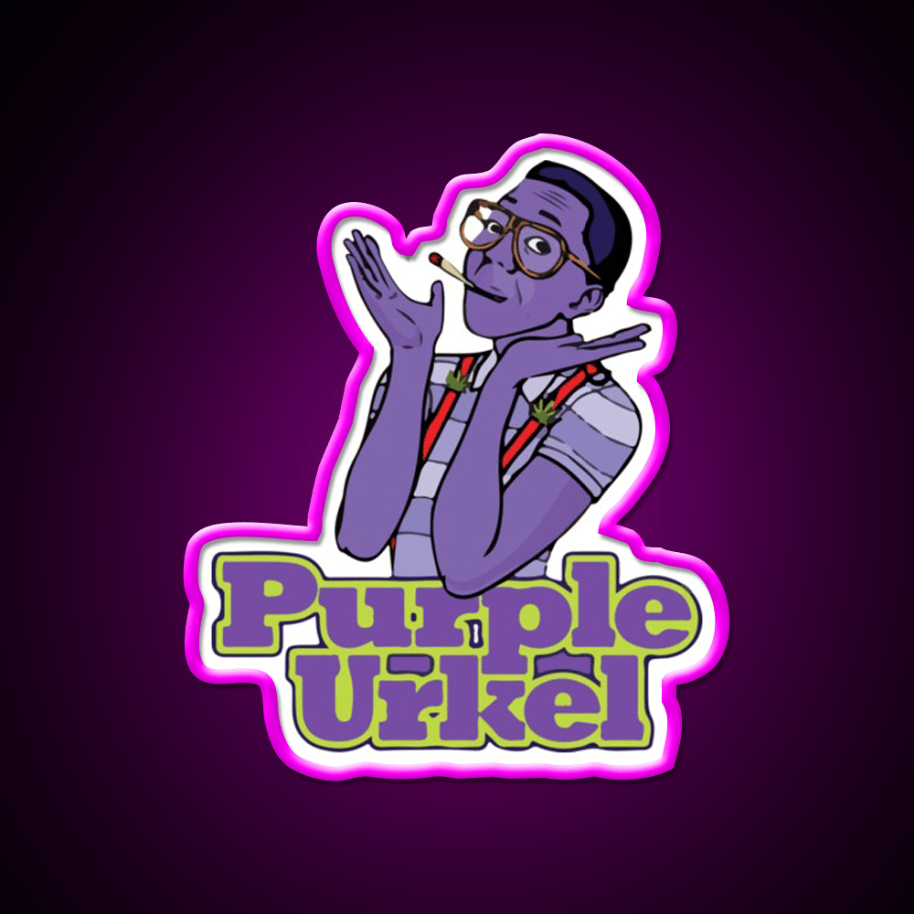 Purple Urkle Summer Hemp Inspired Green Leaf Led Neon Sign Rgb Color - Shineneon