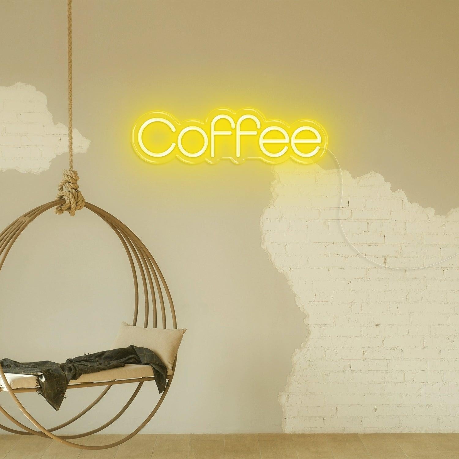 Purple-White Coffee Led Neon Sign For Cafe Wall Decor | Shineneon