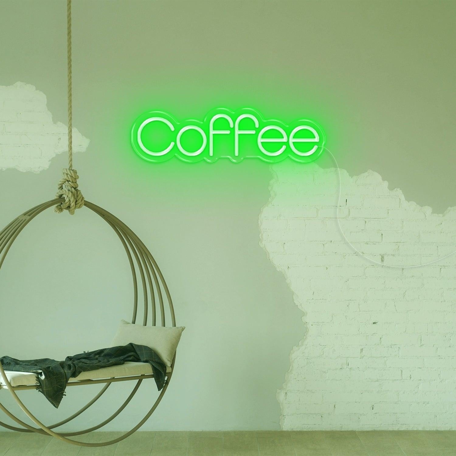 Purple-White Coffee Led Neon Sign For Cafe Wall Decor | Shineneon