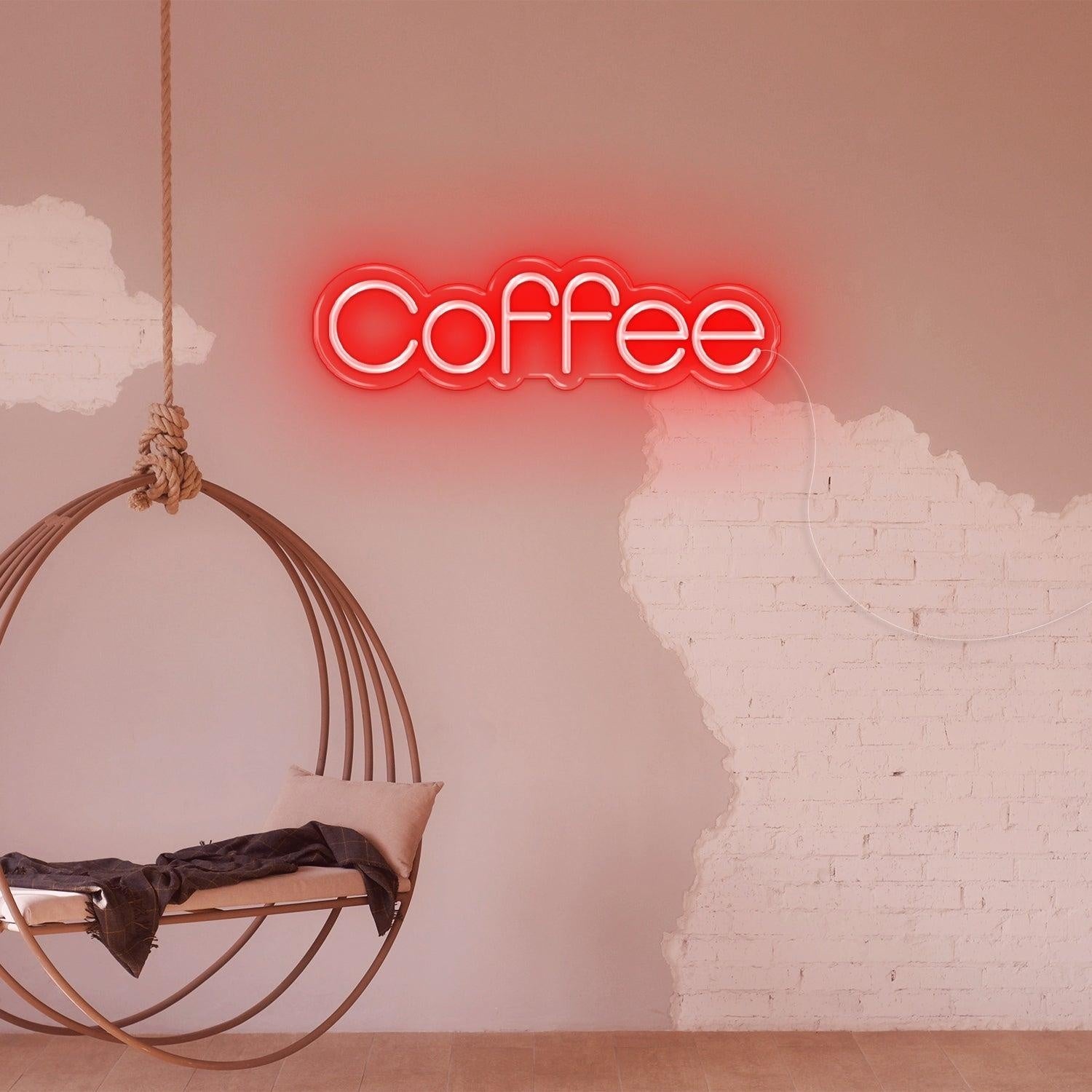 Purple-White Coffee Led Neon Sign For Cafe Wall Decor | Shineneon