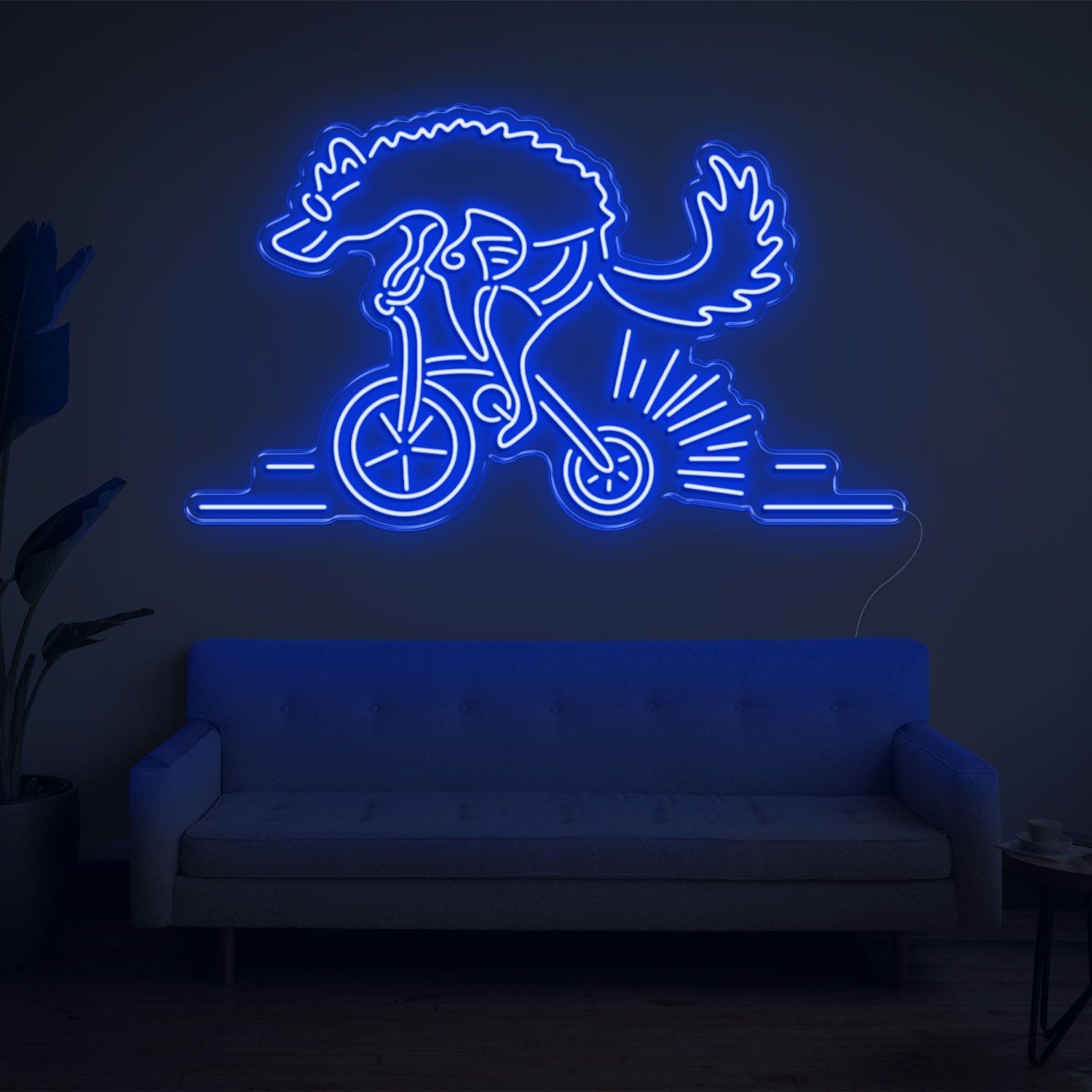 Purple Wolf Riding Bike Led Neon Sign For Modern Home Wall Decor | Shineneon