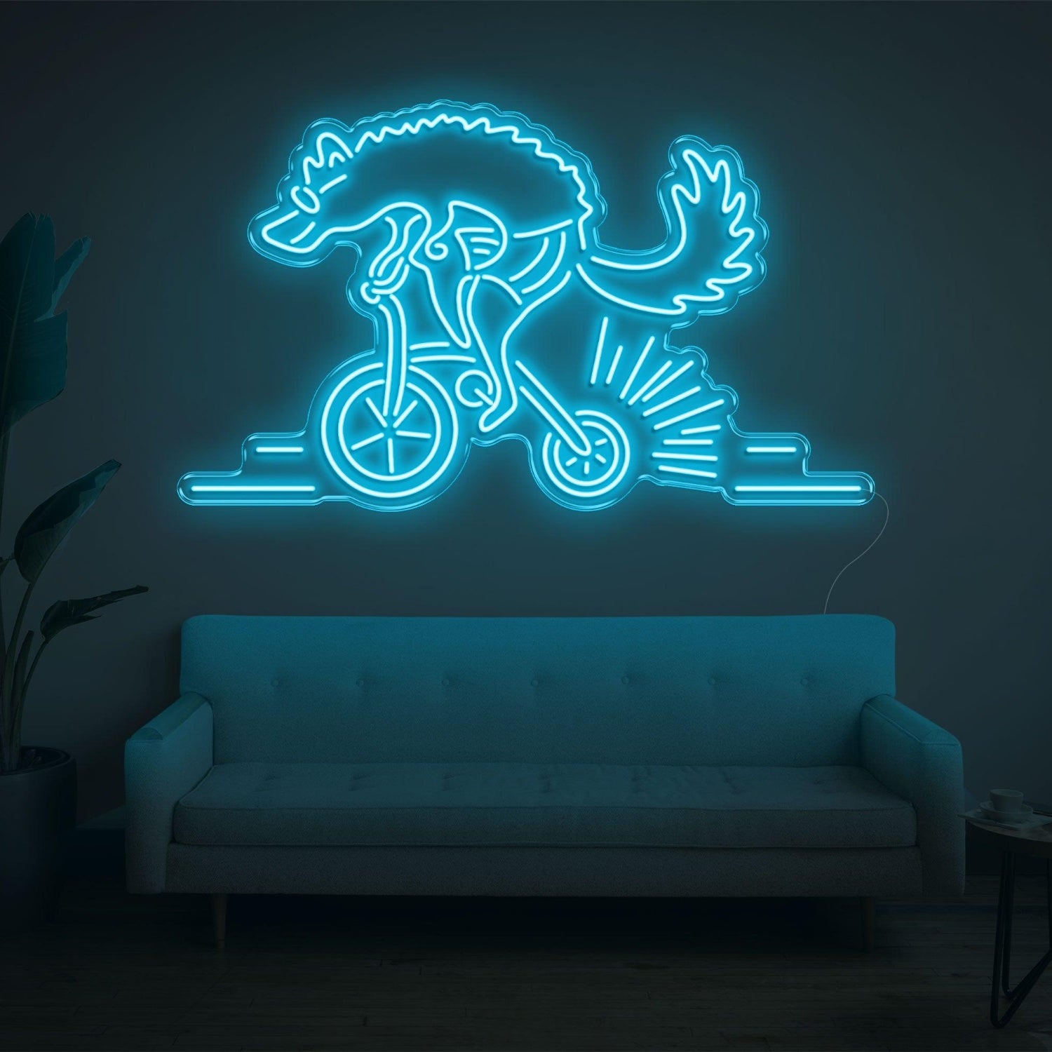 Purple Wolf Riding Bike Led Neon Sign For Modern Home Wall Decor | Shineneon