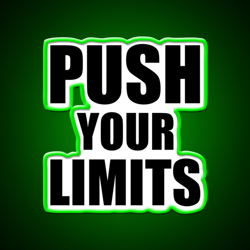 Push Your Limits Gym Gym Fitness Led Neon Sign Rgb Color