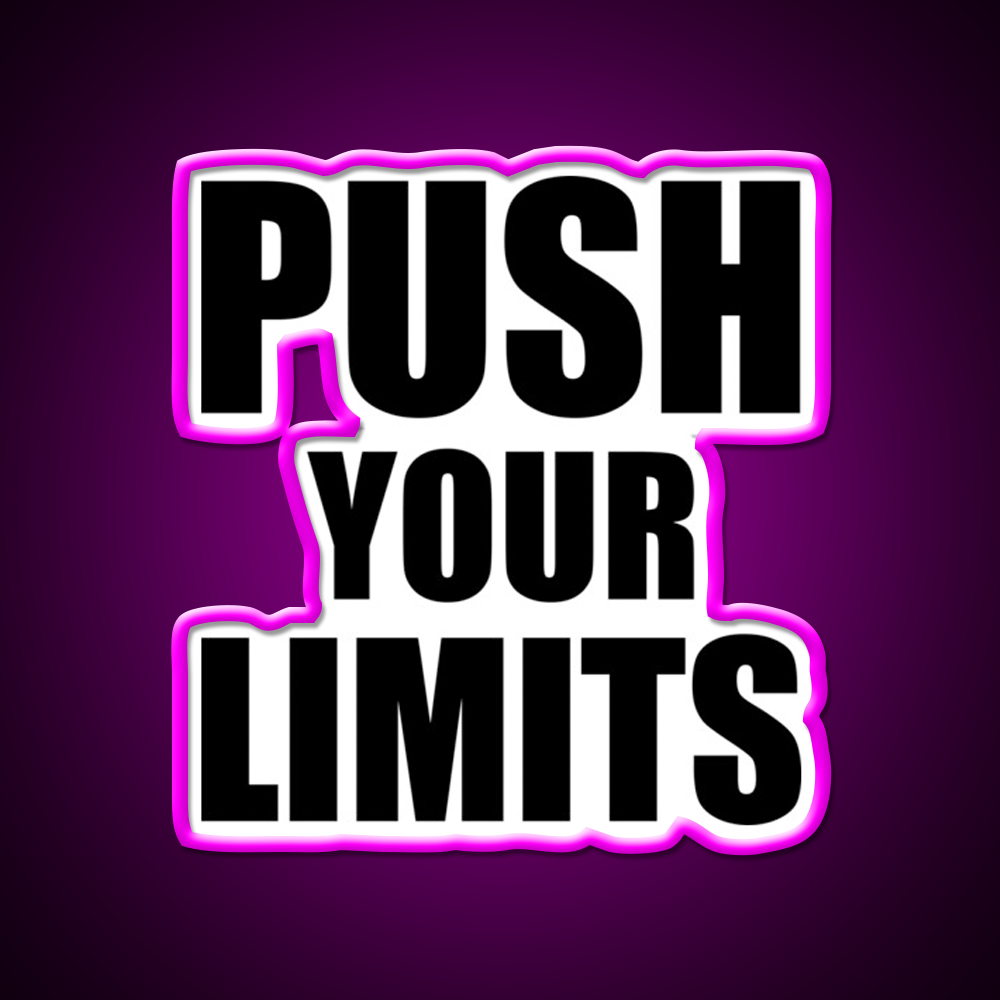 Push Your Limits Gym Gym Fitness Led Neon Sign Rgb Color